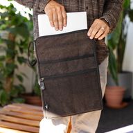 Stonewashed Laptoptasche (groß) – Anthrazitgrau