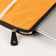 Große Laptop-Tasche aus Canvas – Orange