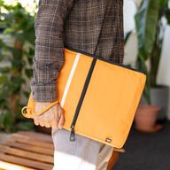 Große Laptop-Tasche aus Canvas – Orange