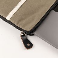 Canvas-Laptoptasche für unterwegs – Oliv