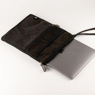 Stonewashed Laptop-Tasche für unterwegs – Anthrazit