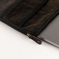 Stonewashed Laptop-Tasche für unterwegs – Anthrazit