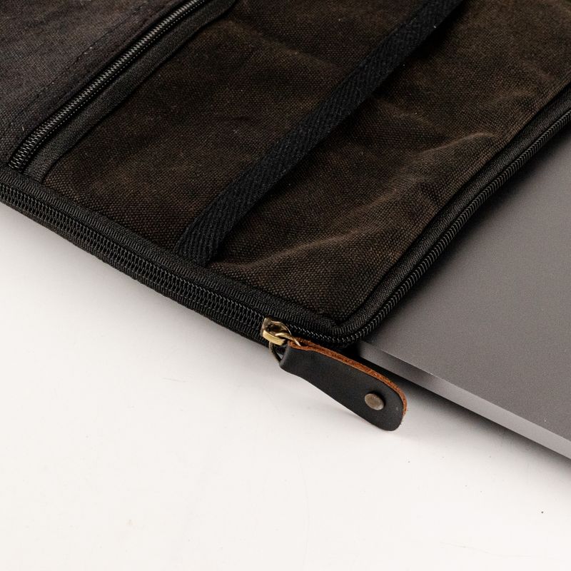 Stonewashed Laptop-Tasche für unterwegs – Anthrazit