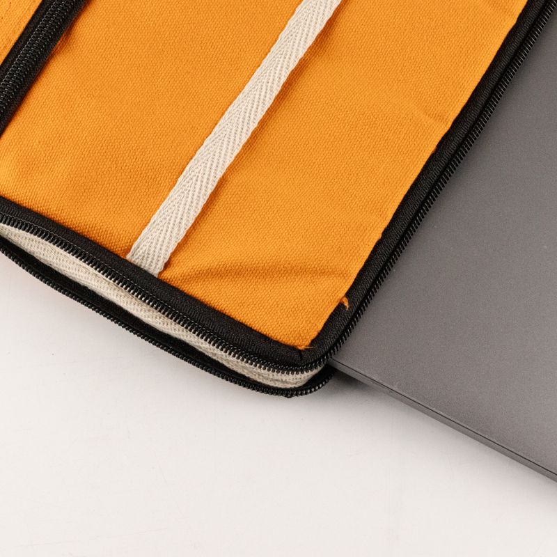 Canvas-Laptoptasche für unterwegs – Orange