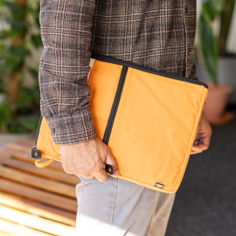 Canvas-Laptoptasche für unterwegs – Orange