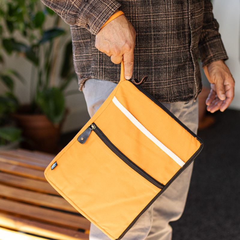 Canvas-Laptoptasche für unterwegs – Orange