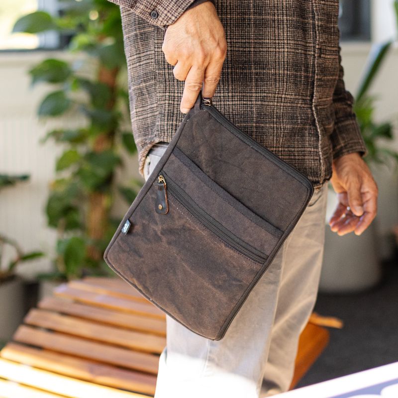 Stonewashed Tablet-Tasche – Anthrazit
