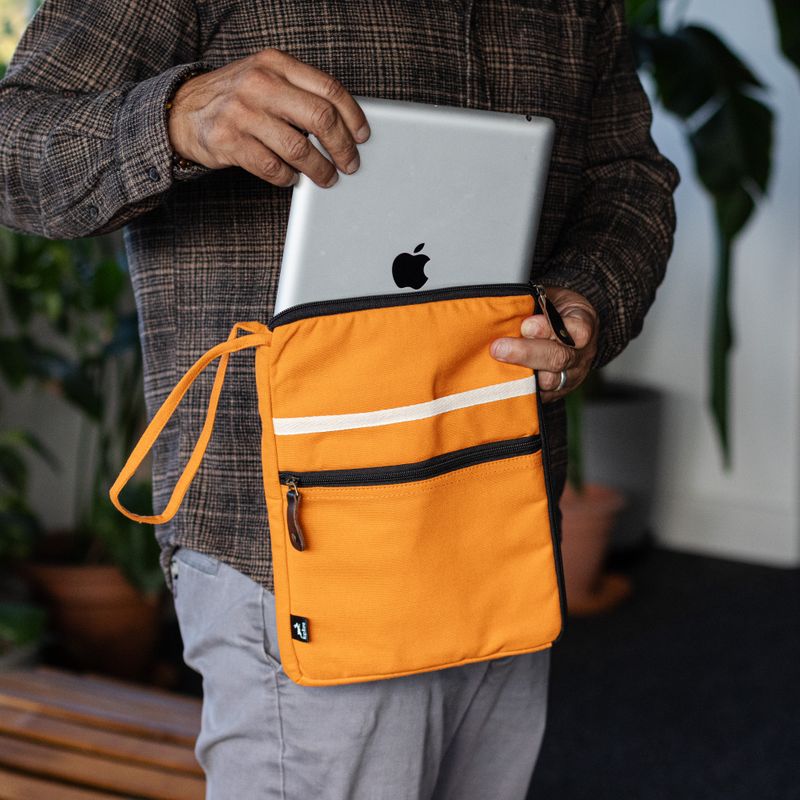 Tablet-Tasche aus Canvas – Orange