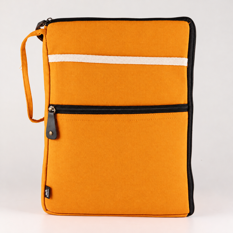 Canvas-Laptoptasche für unterwegs – Orange
