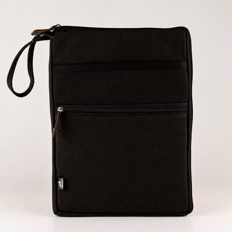 Stonewashed Laptop-Tasche für unterwegs – Anthrazit
