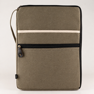 Große Laptop-Tasche aus Canvas – Oliv