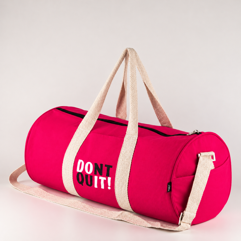 Sporttasche „Don't Quit“ – Kirschrosa
