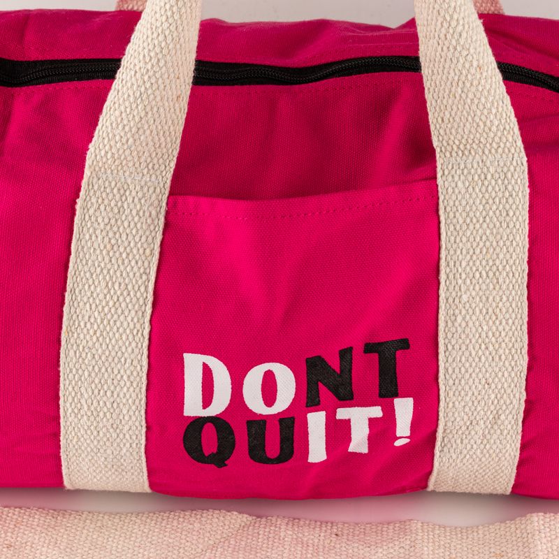 Sporttasche „Don't Quit“ – Kirschrosa