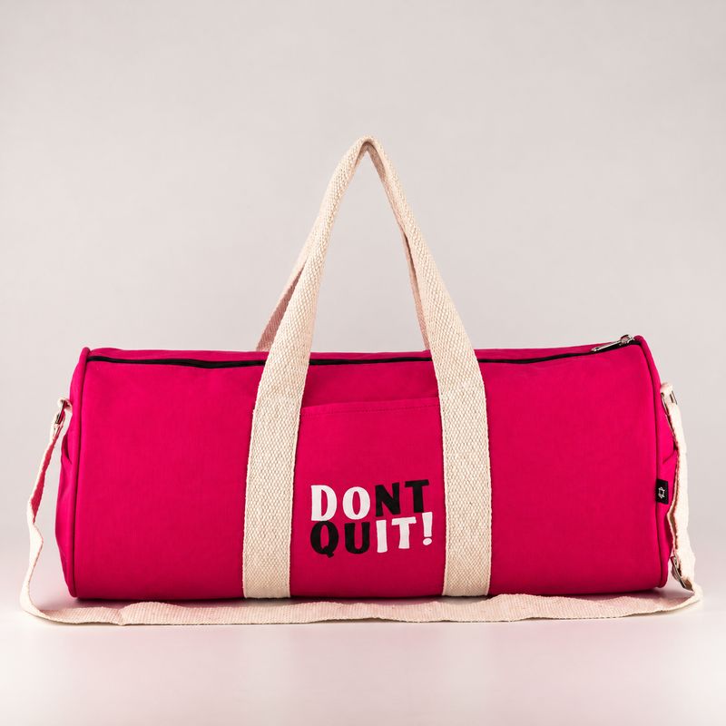 Sporttasche „Don't Quit“ – Kirschrosa