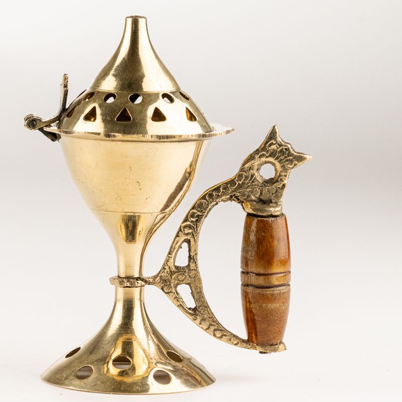 Großer Räucherkegelhalter mit Griff