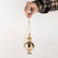 Hängender Räuchergefäß aus Messing – Om