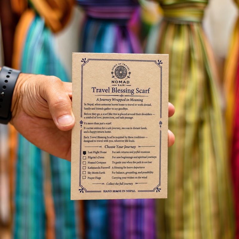 Nomad Sari Travel Blessing Schals Starter-Set – 72 Schals + GRATIS Verkaufsständer