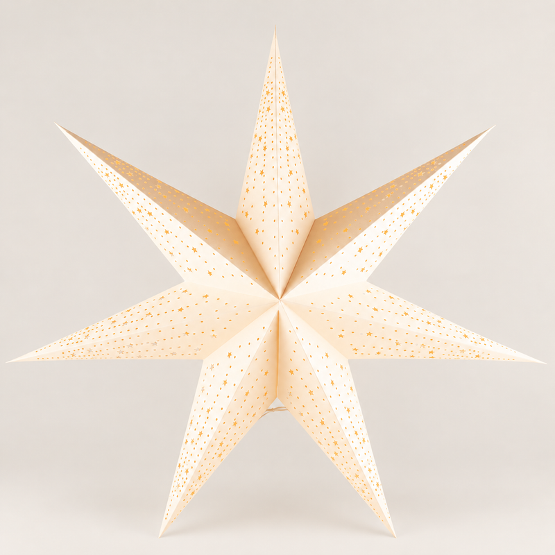 Sternlampe - Calm Cream - sieben Zacken - 60 cm