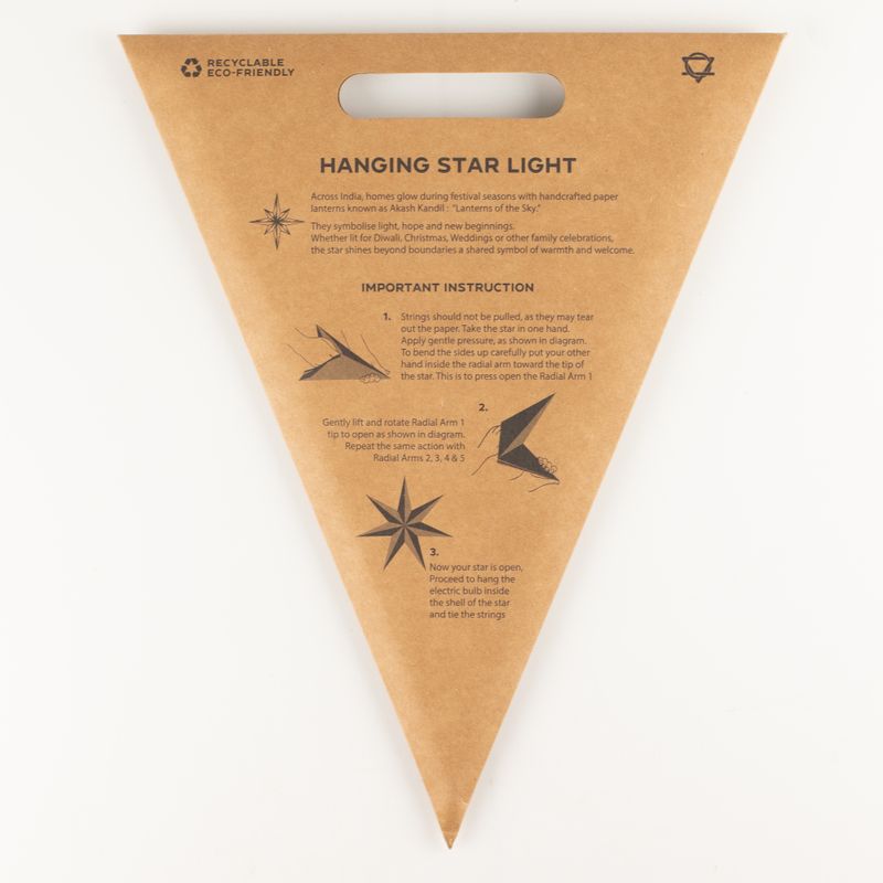 Sternlampe - Calm Cream - sieben Zacken - 60 cm