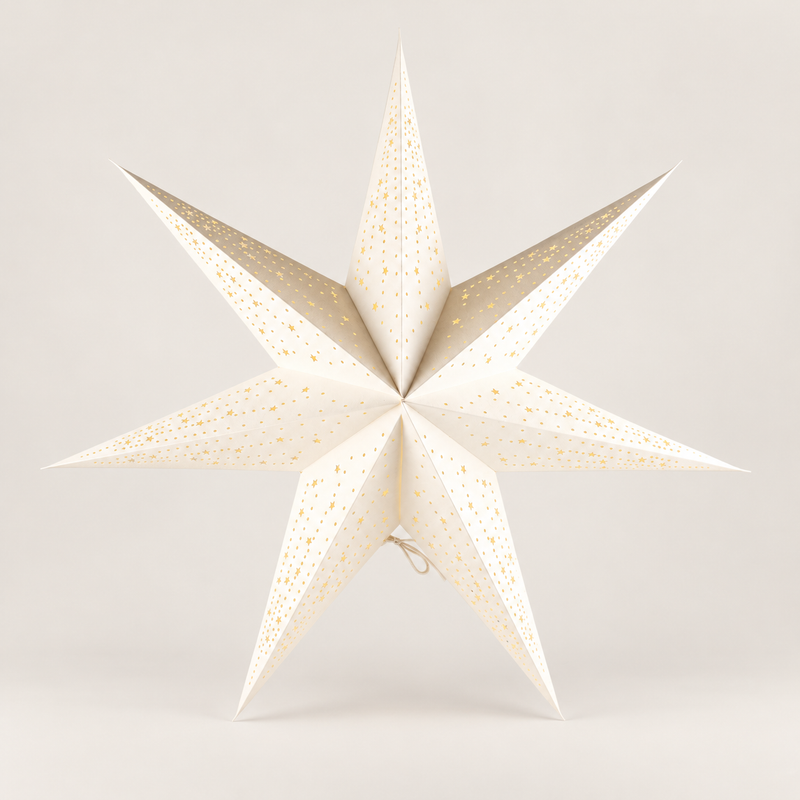 Sternlampe – Klassisch Weiß – siebenzackig – 60 cm