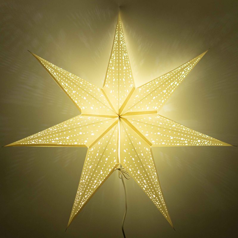 Sternlampe – Klassisch Weiß – siebenzackig – 60 cm