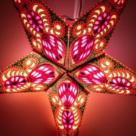 Sternenlampe - Fire Festival, fünfzackig - 60 cm