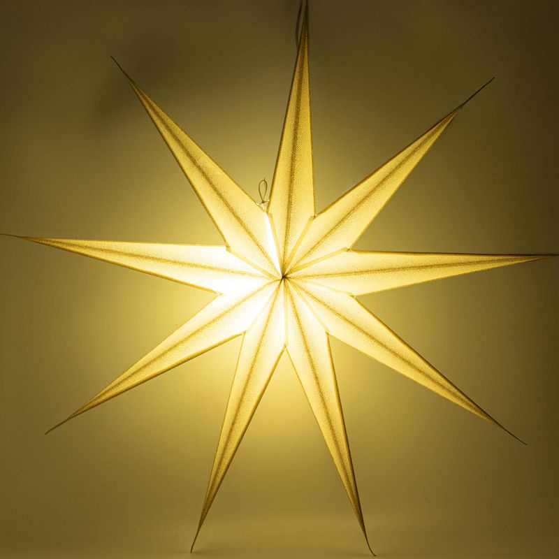 Sternlampe - Super Nova Champagner Glitzer, neun Zacken - 90 cm