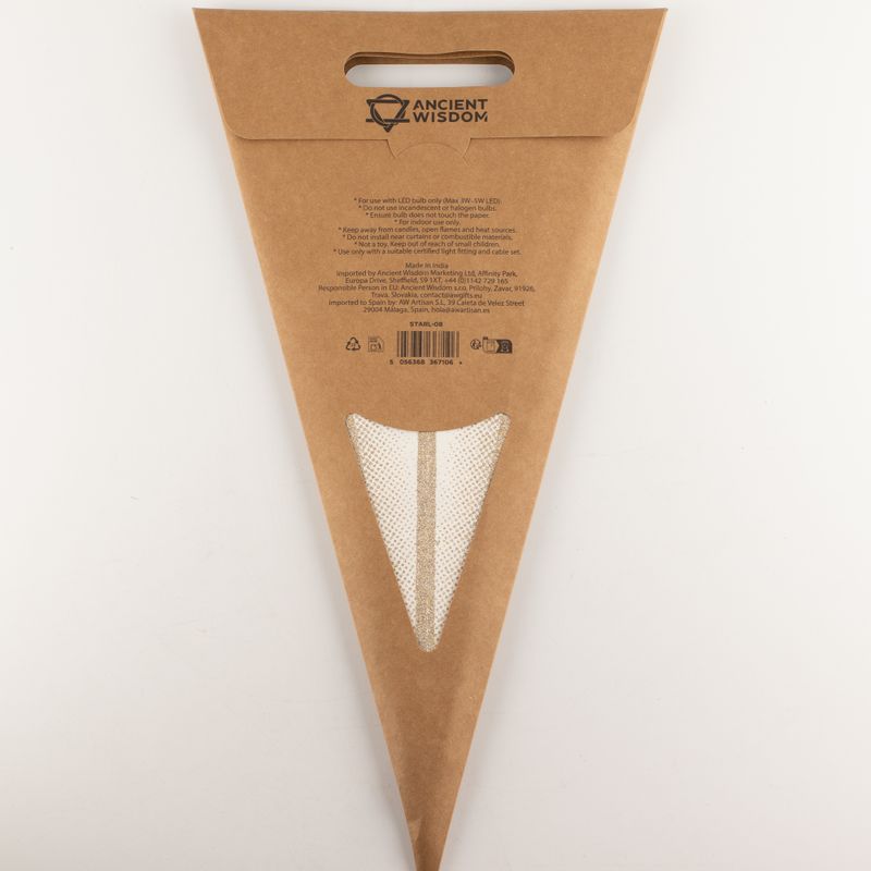 Sternlampe - Super Nova Champagner Glitzer, neun Zacken - 90 cm