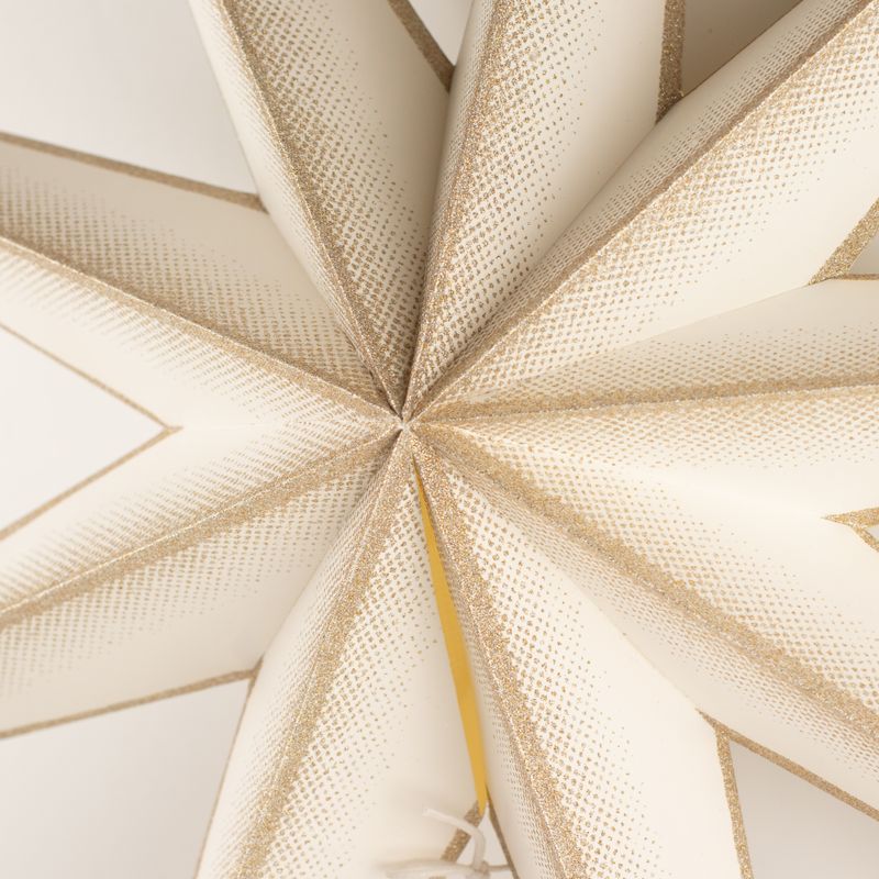 Sternlampe - Super Nova Champagner Glitzer, neun Zacken - 90 cm