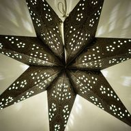 Sternlampe – Schwarzes Nordlicht, sieben Zacken – 60 cm