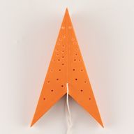 Sternlampe – Orangefarbene Lichter, neun Zacken – 45 cm