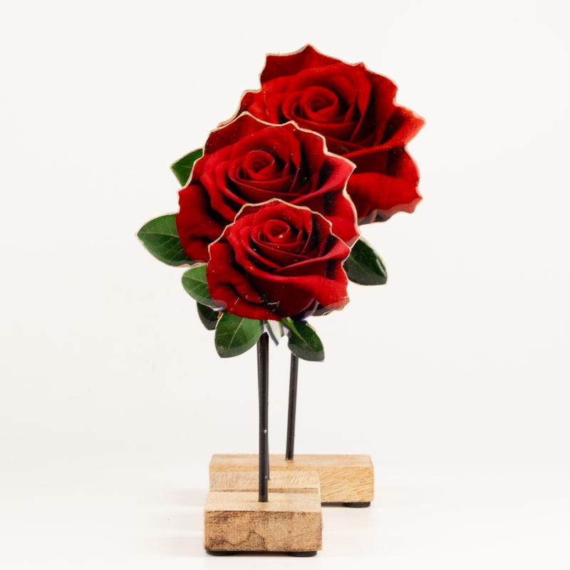 Pflanzen aus Holz – Mini-Rose (Einzelstück)