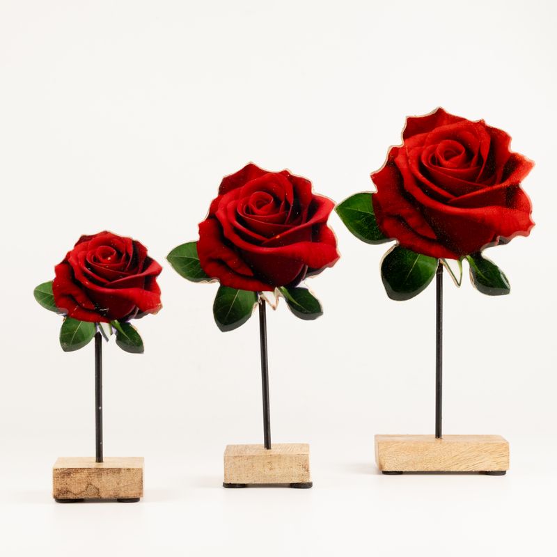 Pflanzen aus Holz – Mini-Rose (Einzelstück)