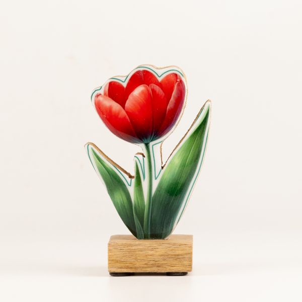 Holz-Zimmerpflanze – Mini-Tulpe