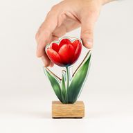 Zimmerpflanzen aus Holz – Mini-Tulpe