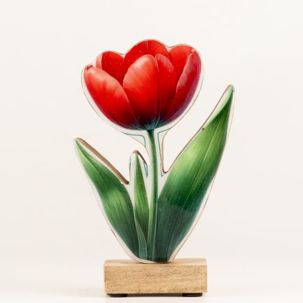 Holz-Zimmerpflanze – Mittelgroße Tulpe