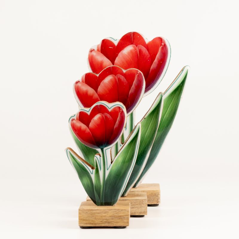 Holz-Zimmerpflanze – Tulpe (mittel)