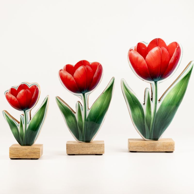 Holz-Zimmerpflanze – Tulpe (mittel)