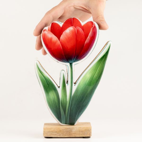 Holz-Zimmerpflanze – Große Tulpe