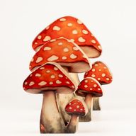 Holzpflanzen – Mittelgroßer Fliegenpilz