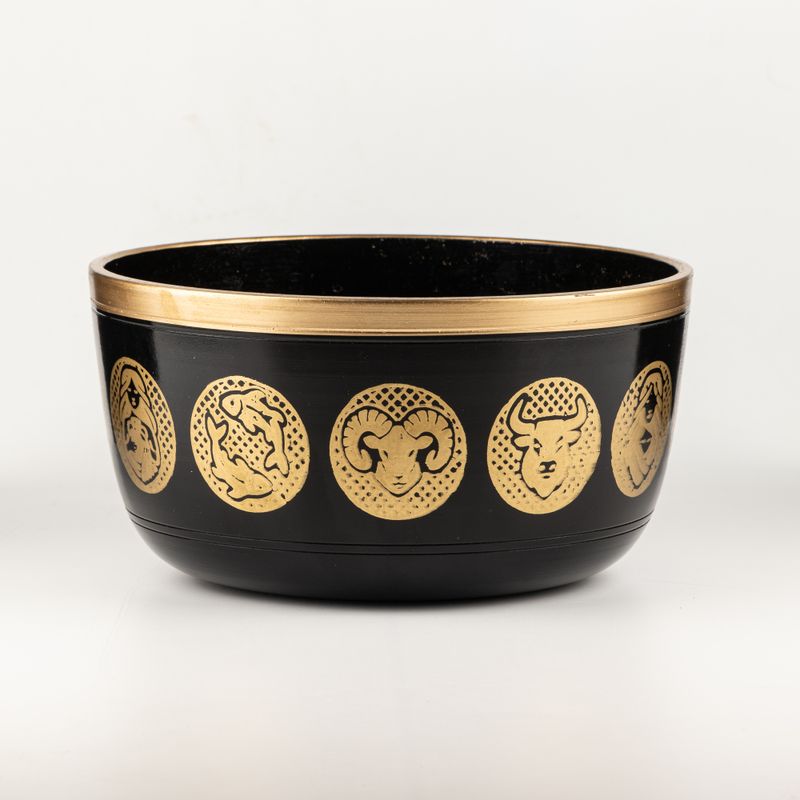 Schwarze Zodiak-Schalen – 3er-Set – 15cm, 19cm, 20cm