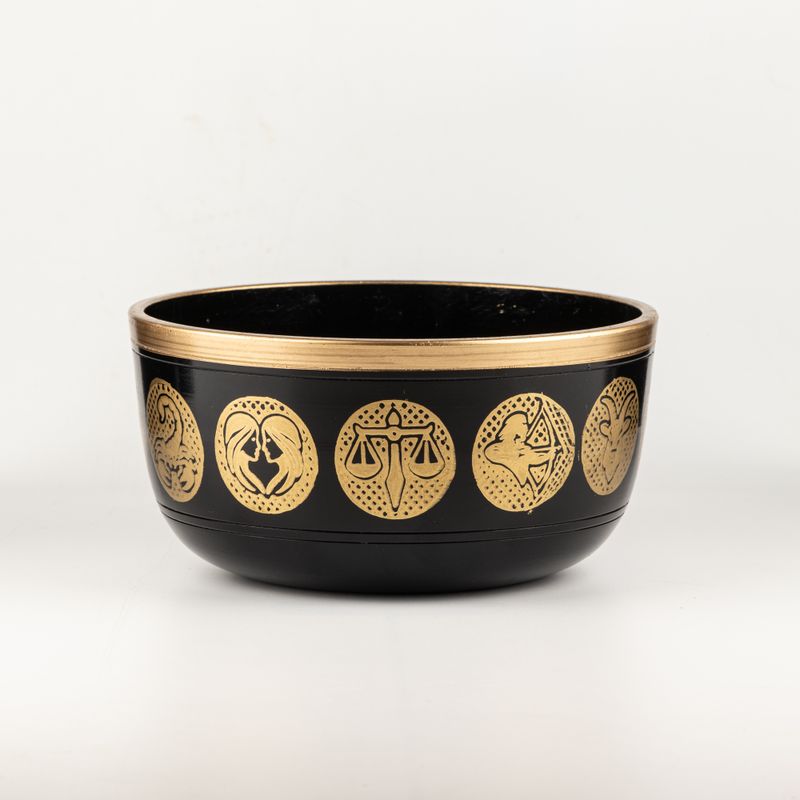 Schwarze Zodiak-Schalen – 3er-Set – 15cm, 19cm, 20cm