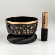 ALIGN – Schwarzes Klangschalen-Set – 15x7,5cm