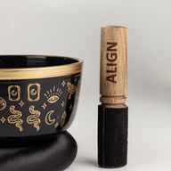 ALIGN – Schwarzes Klangschalen-Set – 15x7,5cm