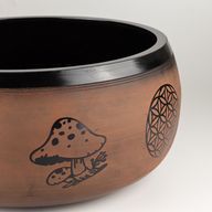Große Klangschale – Pflaume – 32x15cm – Design 2