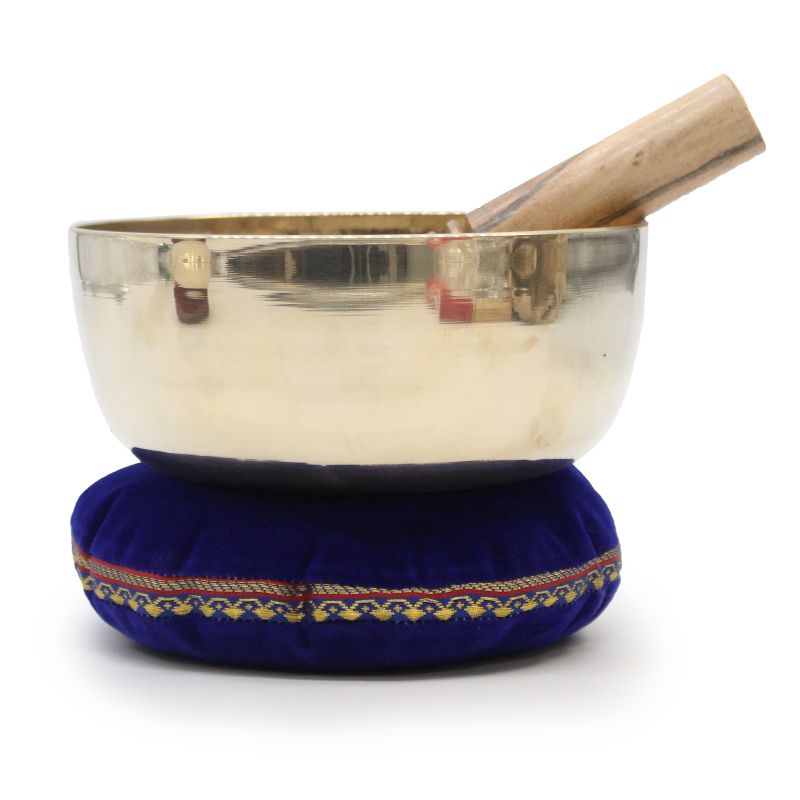 Tibetische Artefakte und Klangschalen Große Messingklangschale - 17cm
