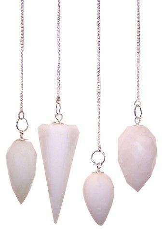 Magische Edelsteinpendel 'Schnee-Quarz'