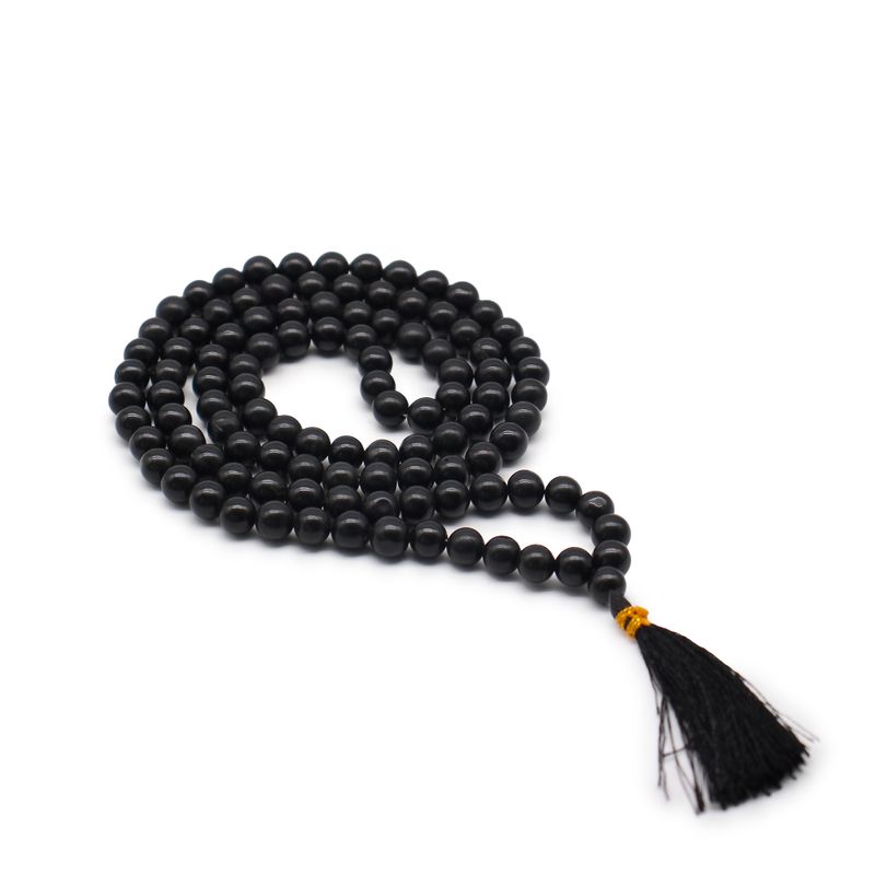 108 Perlen Malas- Schwarzer Achat