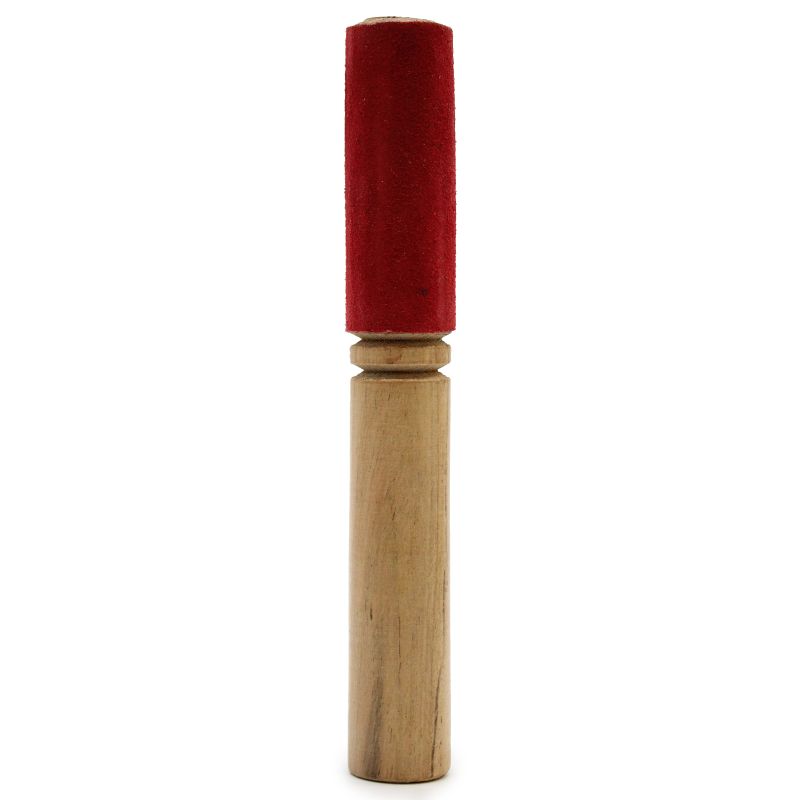 Tibetische Artefakte und Klangschalen Holzstab mit Samtüberzug
