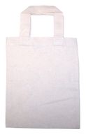 Kleine Baumwolltasche mit kurzen Henkeln 20x25